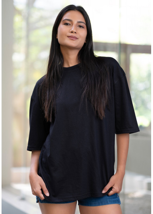 BLACK BAGGY TEE